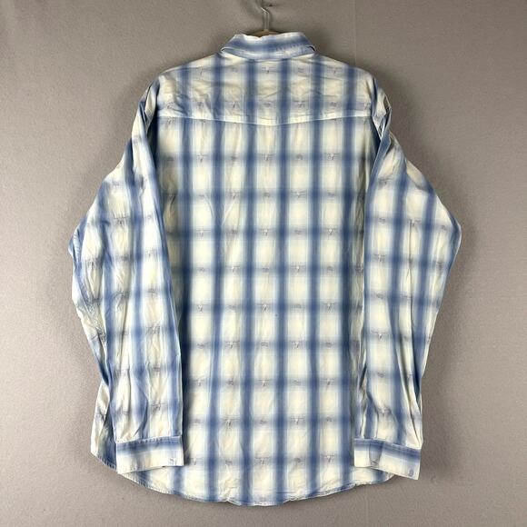 Rough Stock Panhandle Slim Western Shirt Mens XL Snap Button Sawtooth Longhorn - Picture 13 of 16